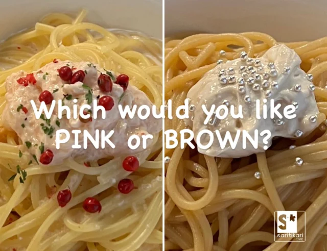 当店おすすめパスタ😋
ピンクとブラウンあなたはどっち派？  #ピンクのパスタ #ブラウンのパスタ #当店おすすめ #おすすめパスタ #気軽にランチ #saritikari_cafe